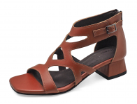 Women Sandals SC-89 Red-Brown Nappa